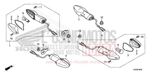 CLIGNOTANT CBR300RAF de 2015
